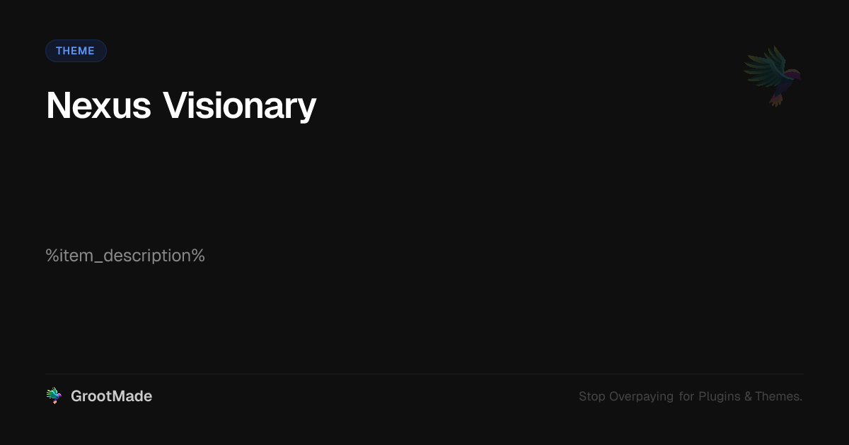 Screenshot of Nexus Visionary website