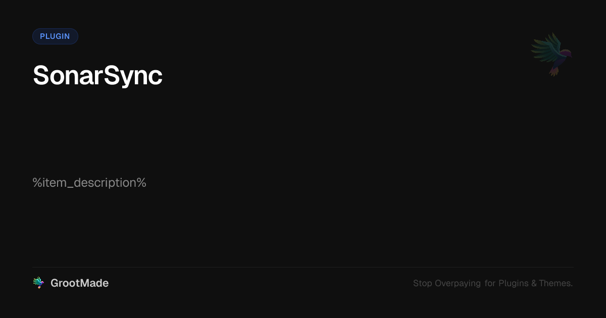 Screenshot of SonarSync website