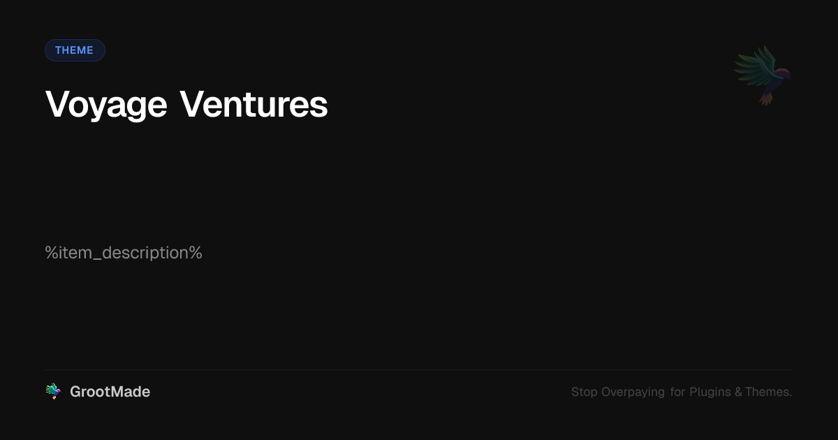 Screenshot of Voyage Ventures website