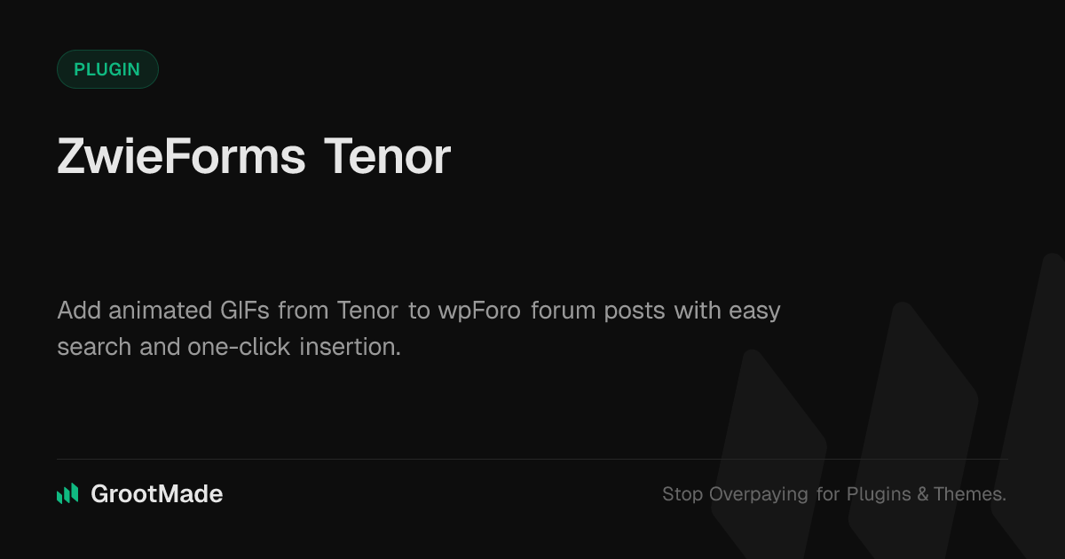 Screenshot of ZwieForms Tenor website