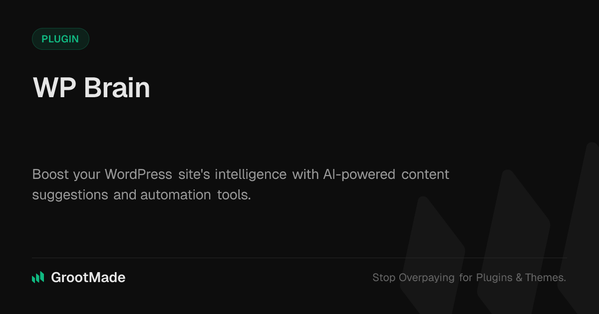 Screenshot of WP Brain website