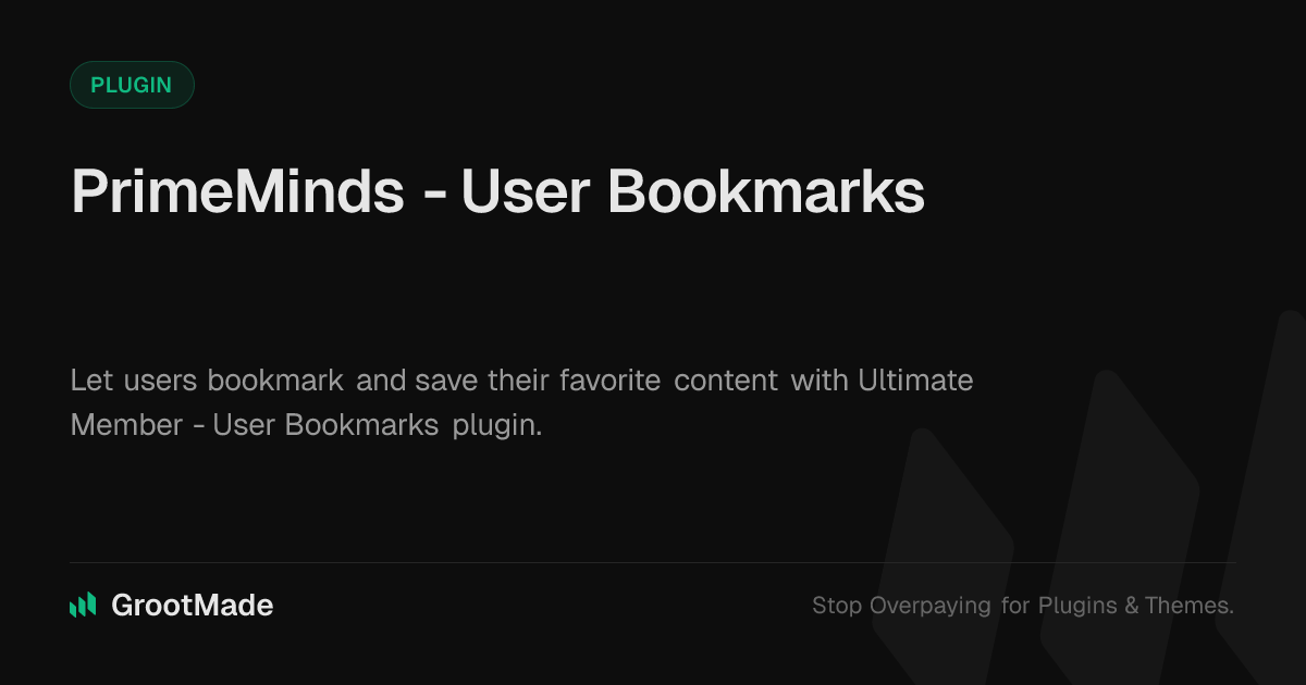 Screenshot of PrimeMinds - User Bookmarks website