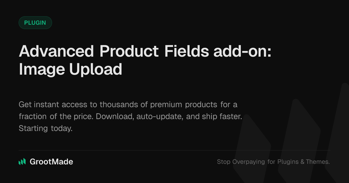 Screenshot of Advanced Product Fields add-on: Image Upload website