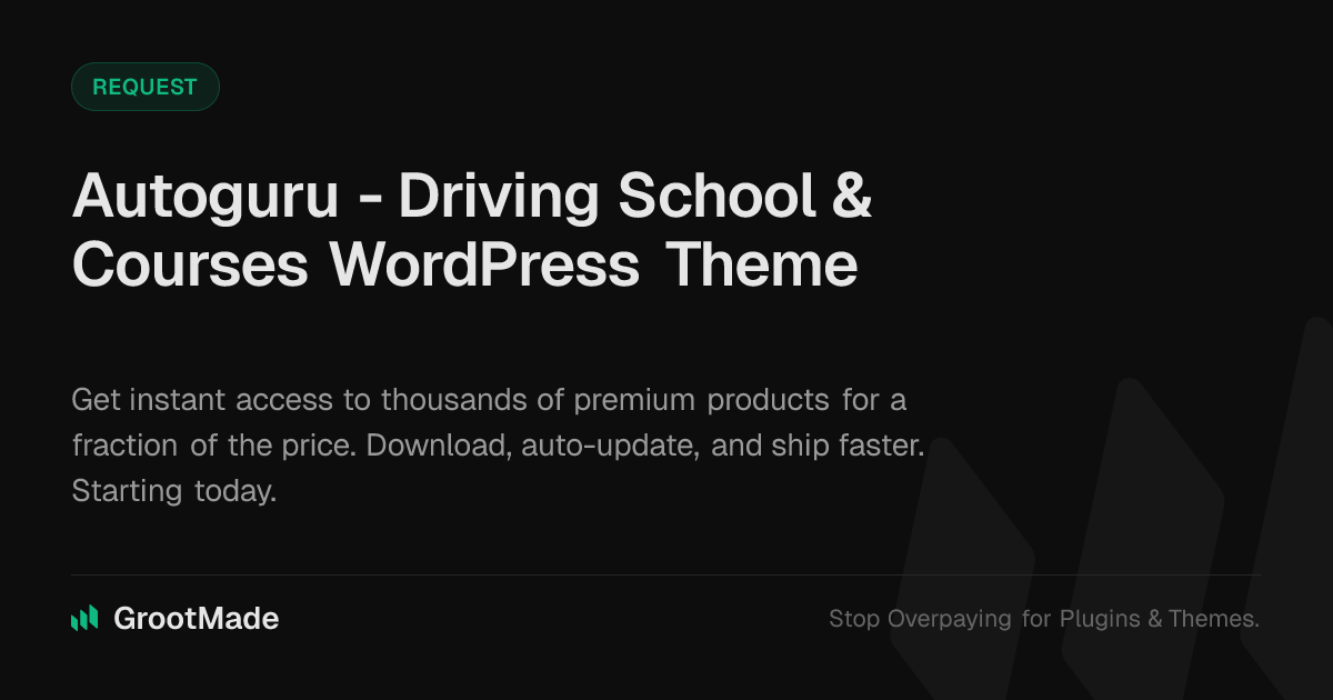 Screenshot of Autoguru - Driving School & Courses WordPress Theme website