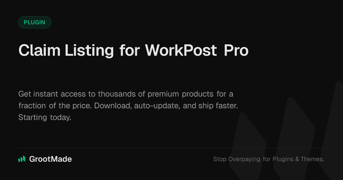 Screenshot of Claim Listing for WorkPost Pro website