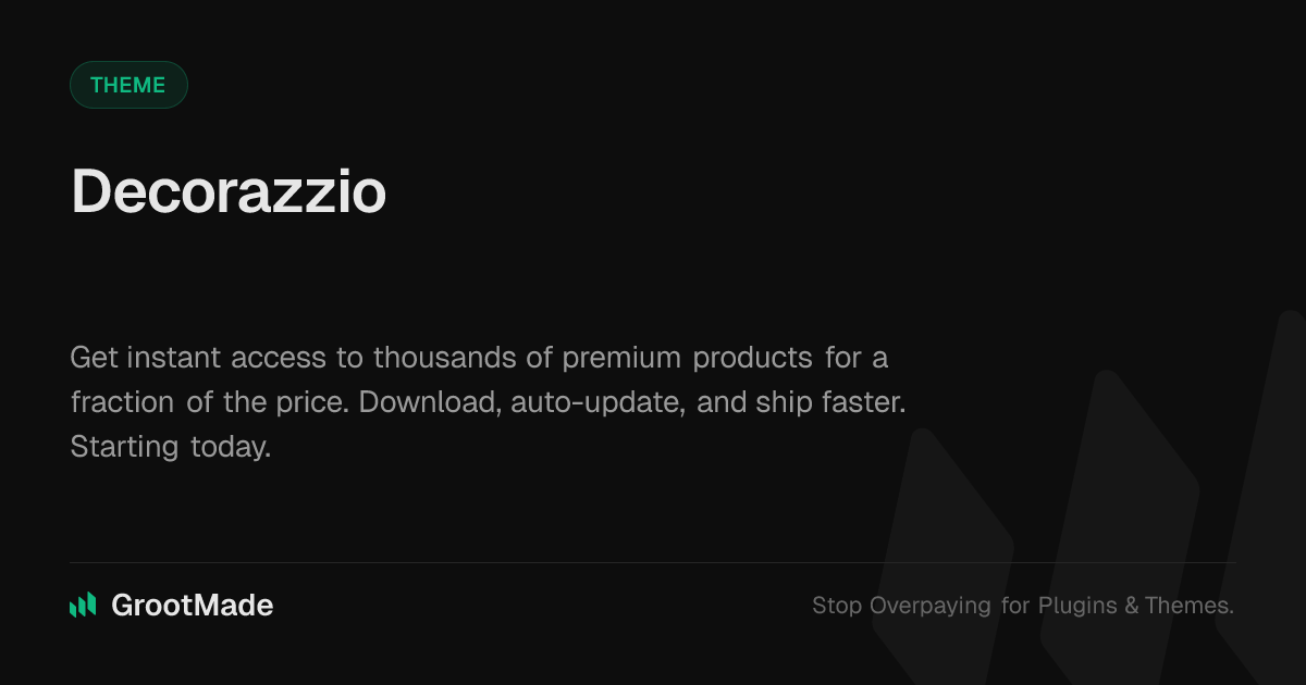 Screenshot of Decorazzio website