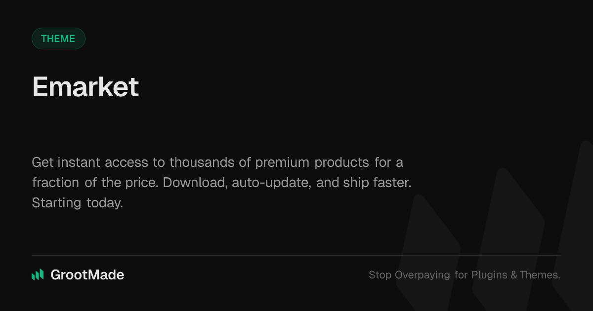 Screenshot of Emarket website
