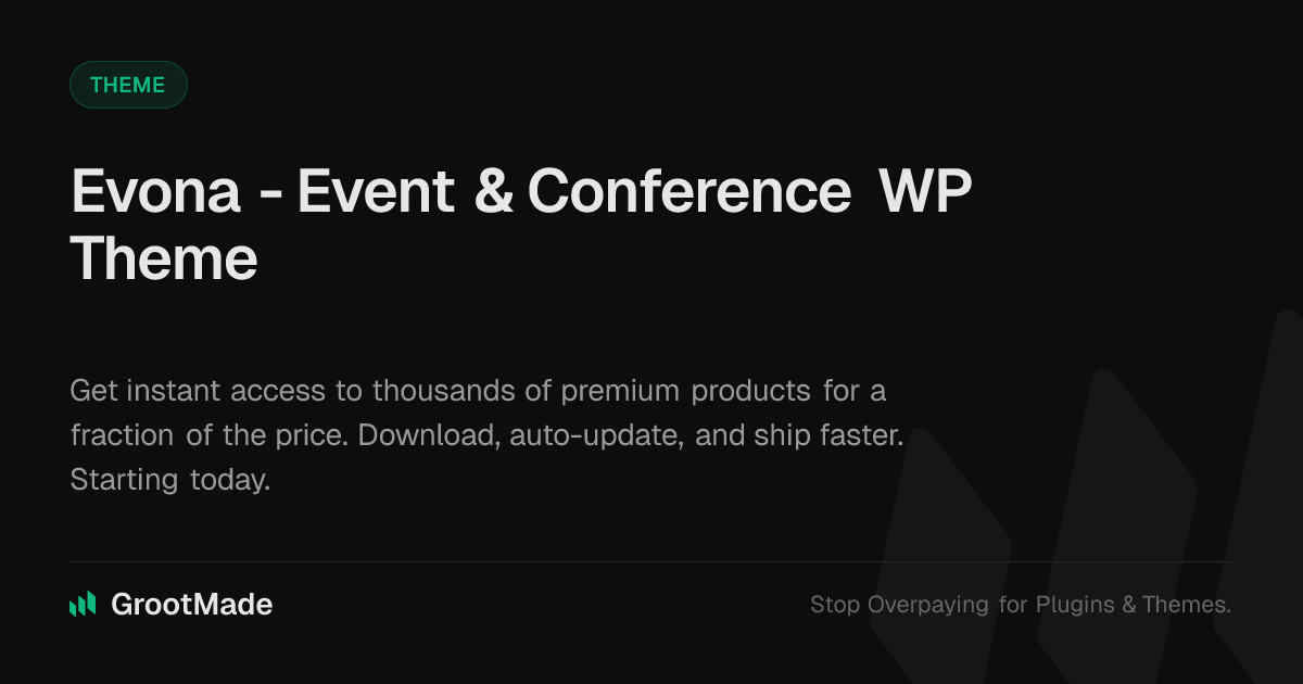 Screenshot of Evona - Event & Conference WP Theme website