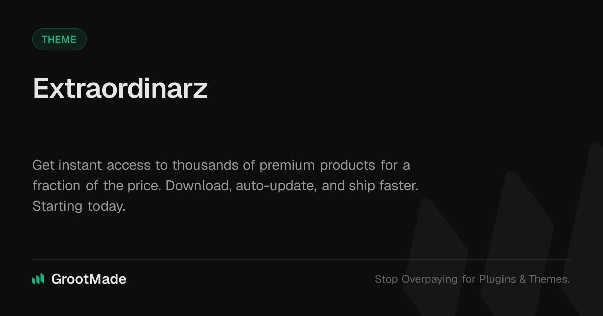 Screenshot of Extraordinarz website