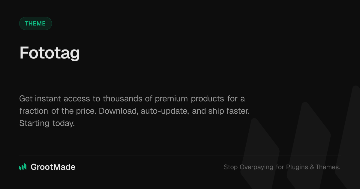 Screenshot of Fototag website