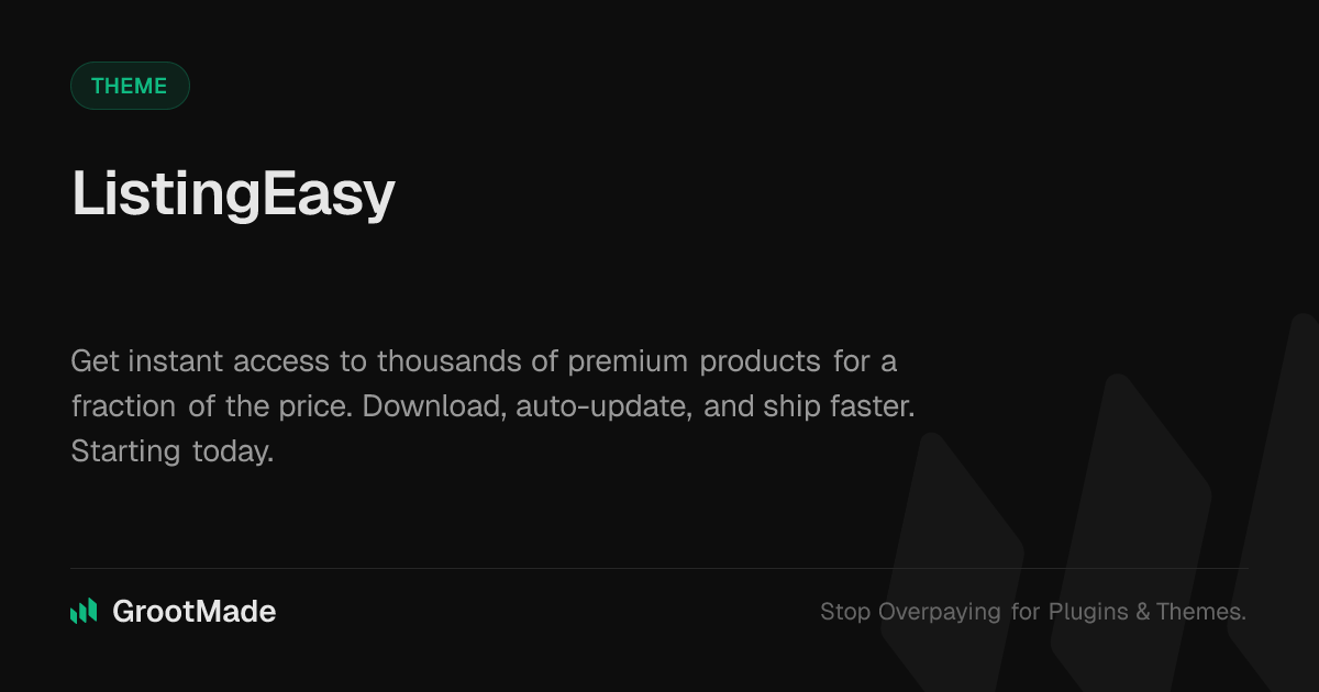 Screenshot of ListingEasy website