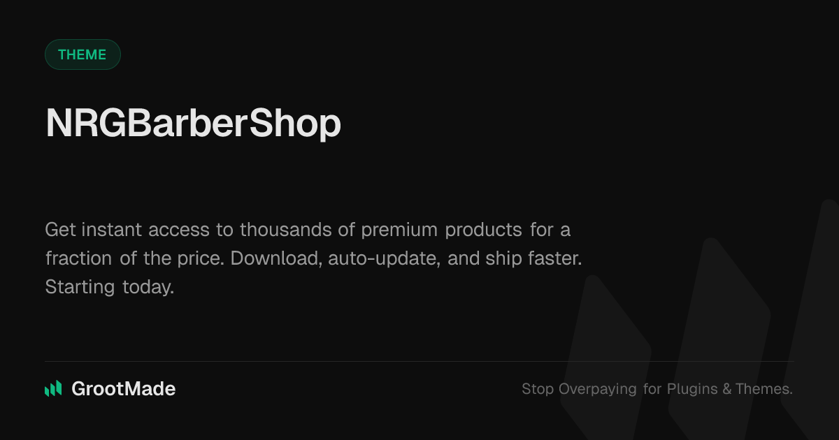 Screenshot of NRGBarberShop website