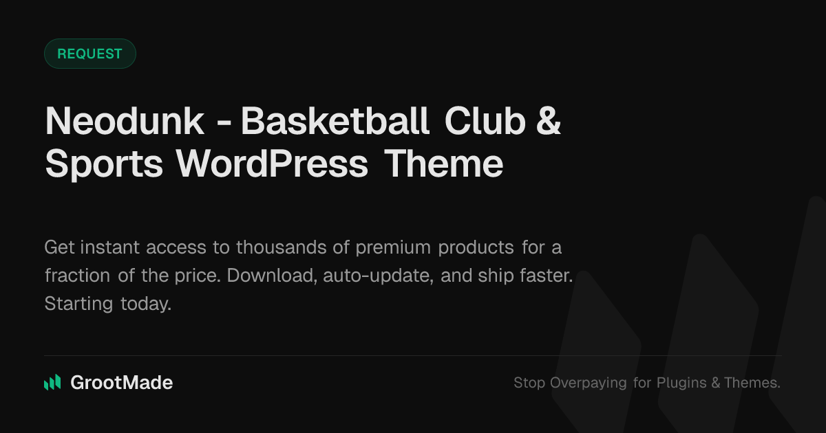 Screenshot of Neodunk - Basketball Club & Sports WordPress Theme website