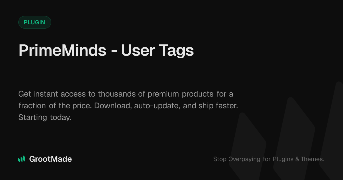 Screenshot of PrimeMinds - User Tags website