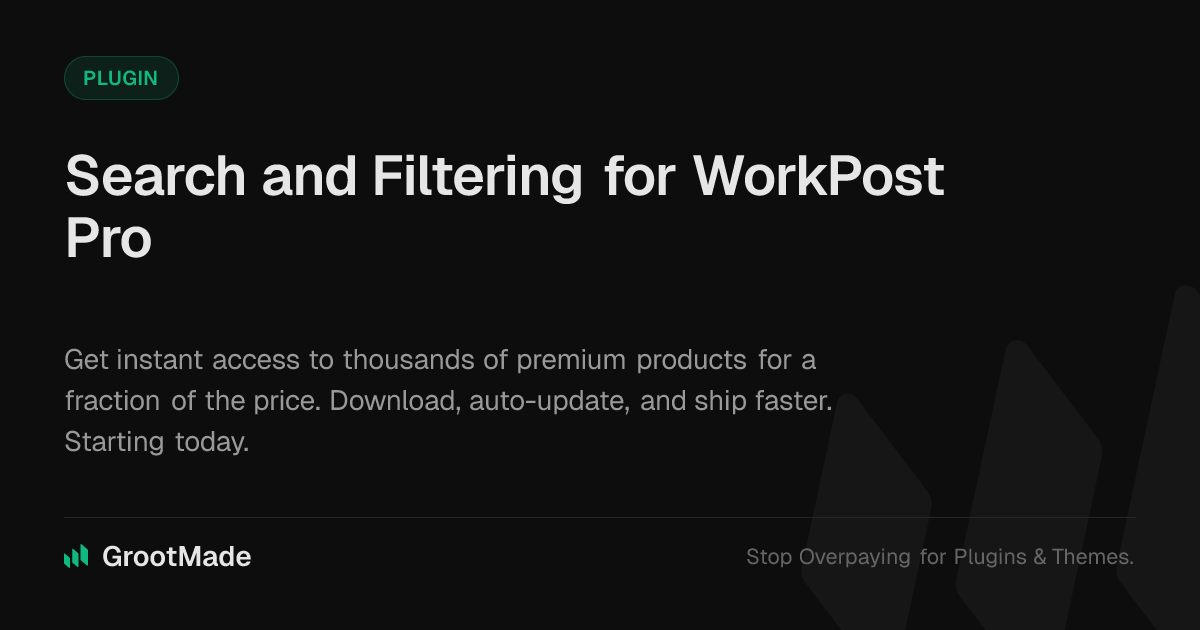 Screenshot of Search and Filtering for WorkPost Pro website