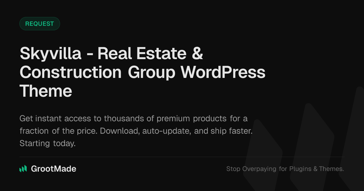 Screenshot of Skyvilla - Real Estate & Construction Group WordPress Theme website