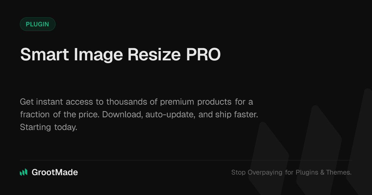 Screenshot of Smart Image Resize PRO website