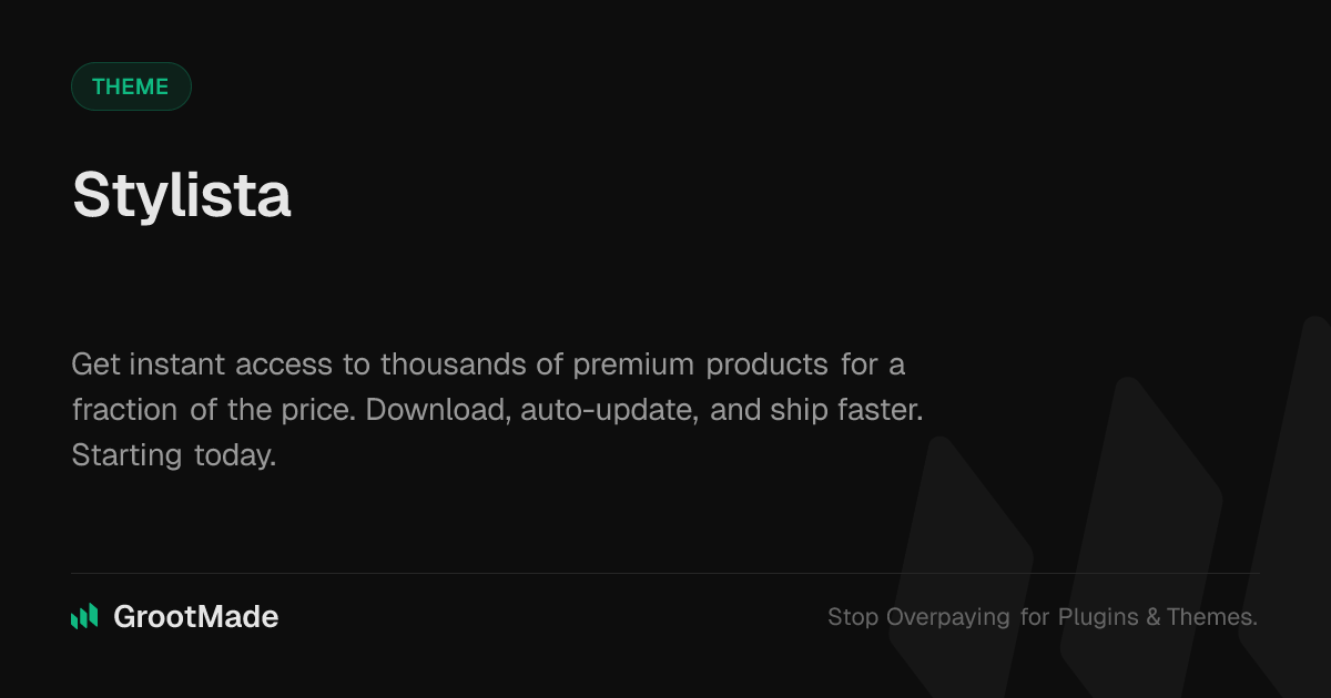 Screenshot of Stylista website