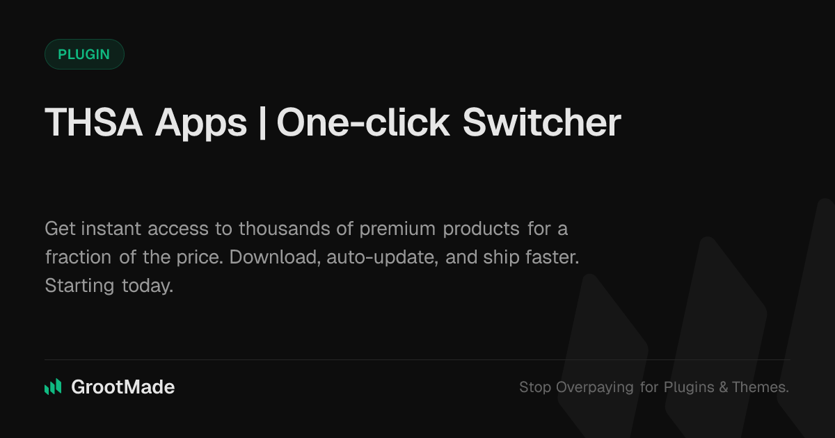 Screenshot of THSA Apps | One-click Switcher website