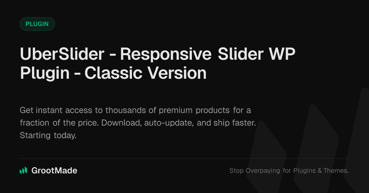 Screenshot of UberSlider - Responsive Slider WP Plugin - Classic Version website
