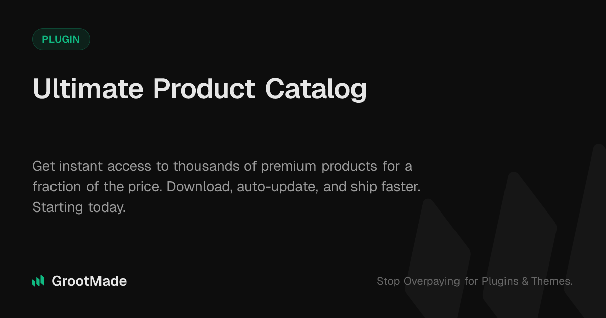 Screenshot of Ultimate Product Catalog website