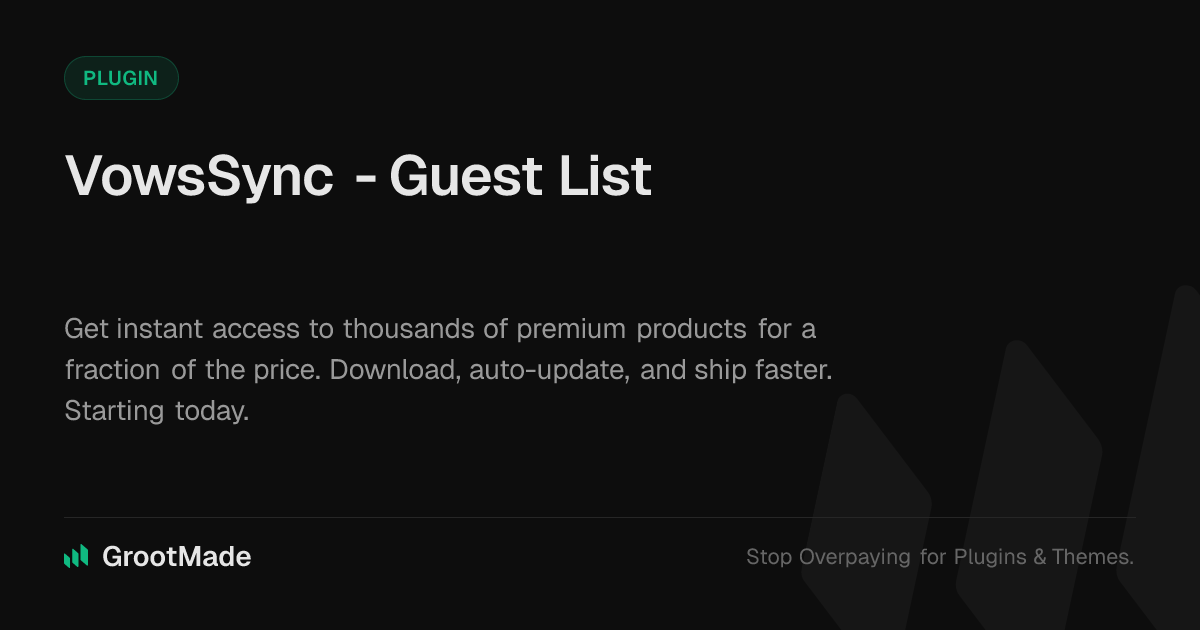 Screenshot of VowsSync - Guest List website