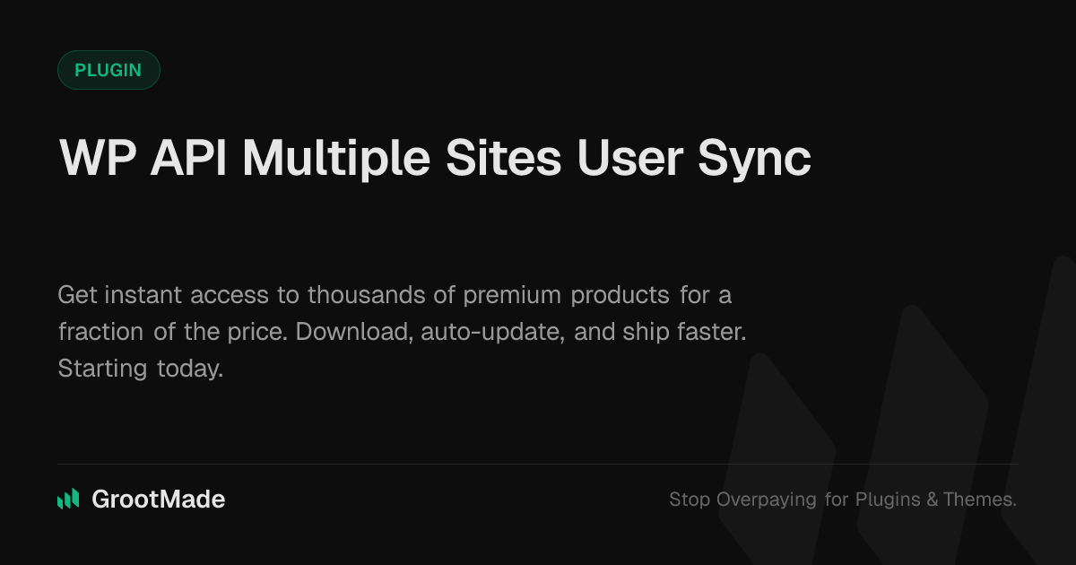 Screenshot of WP API Multiple Sites User Sync website
