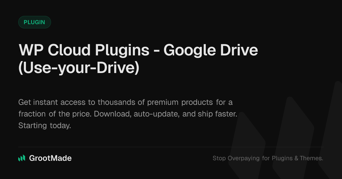 Screenshot of WP Cloud Plugins - Google Drive (Use-your-Drive) website
