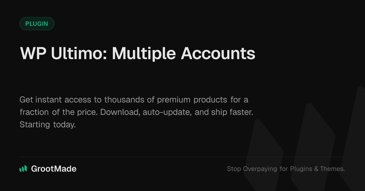 Screenshot of WP Ultimo: Multiple Accounts website