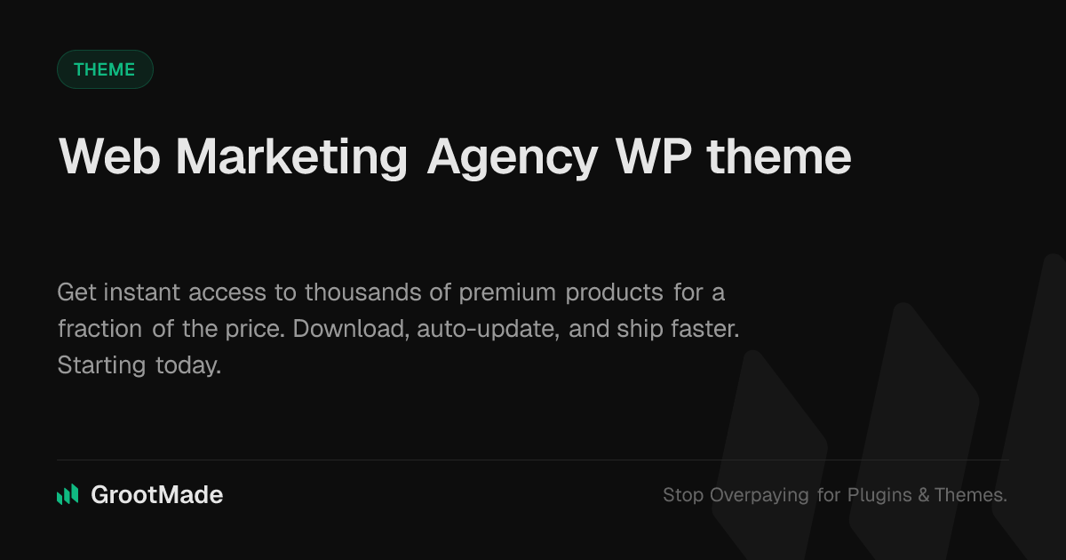 Screenshot of Web Marketing Agency WP theme website