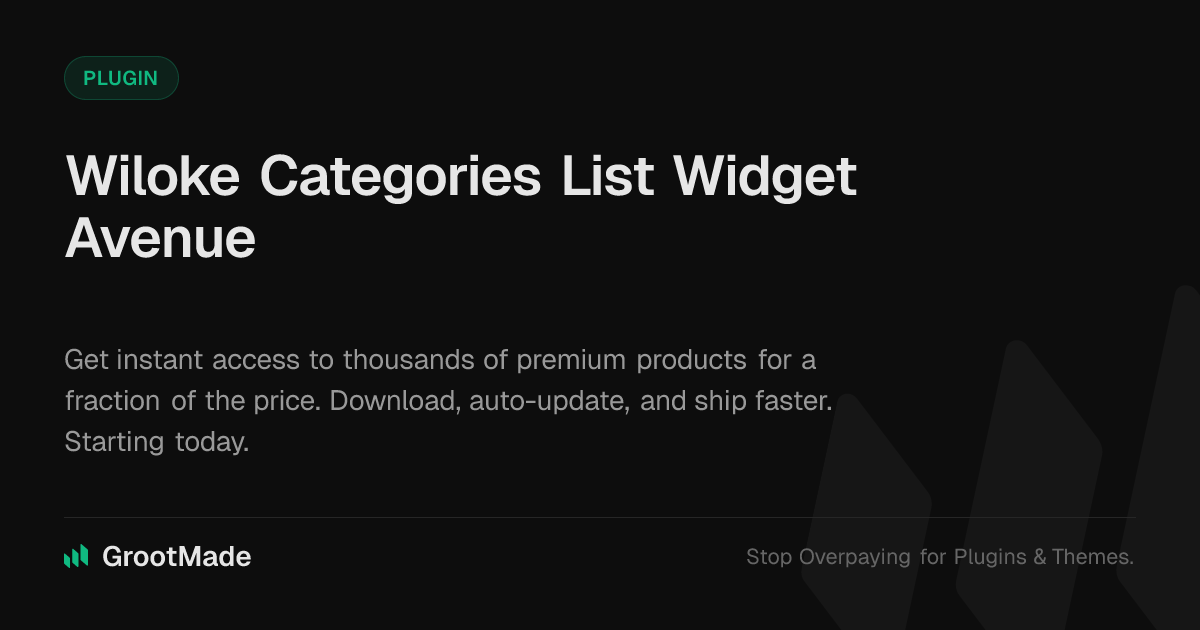 Screenshot of Wiloke Categories List Widget Avenue website