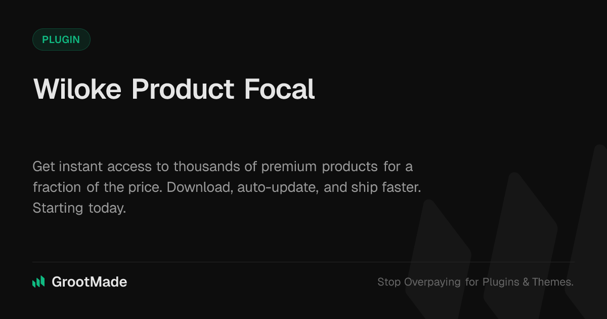 Screenshot of Wiloke Product Focal website
